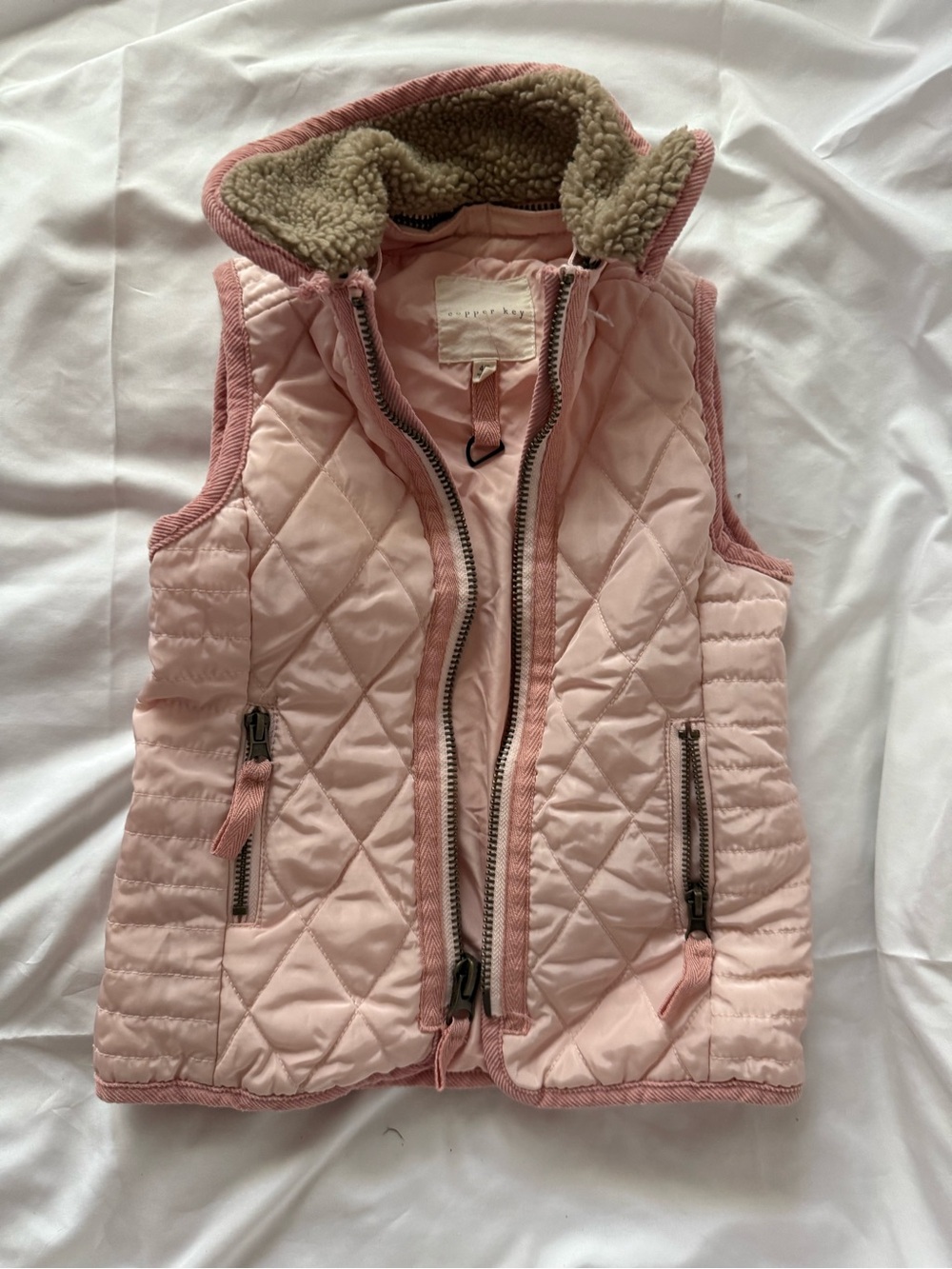 Copper Key light pink quilted jacket